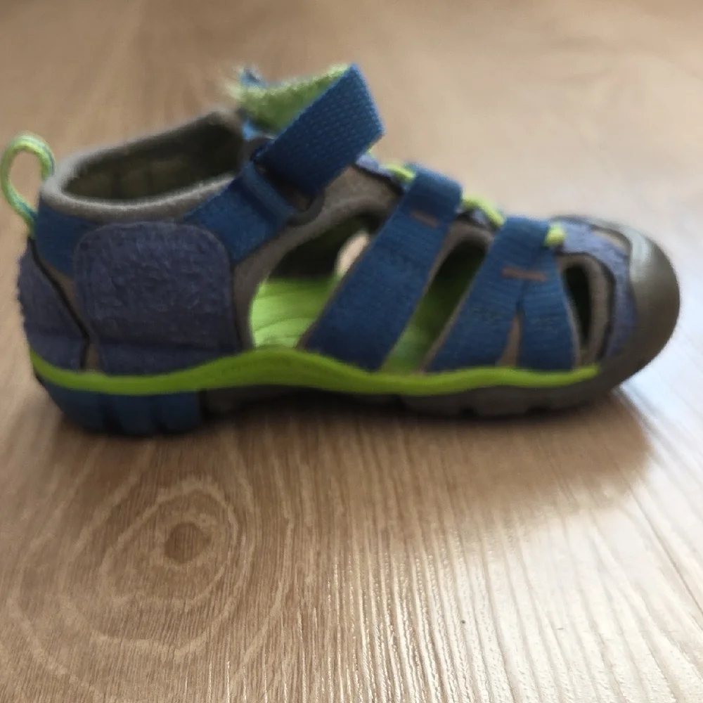 Keen Kids Blue and Lime Green Sport Sandals